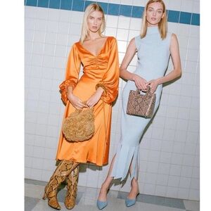 Orange Staud Midi Dress